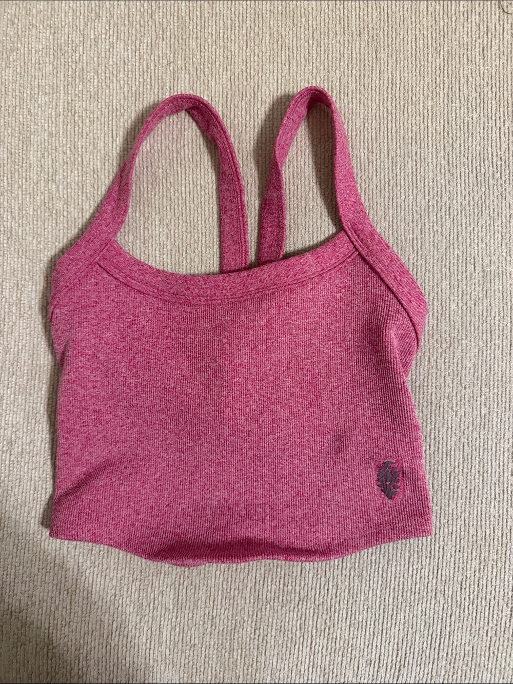 FP Movement by Free People Raspberry Pink Knit Crop Tank